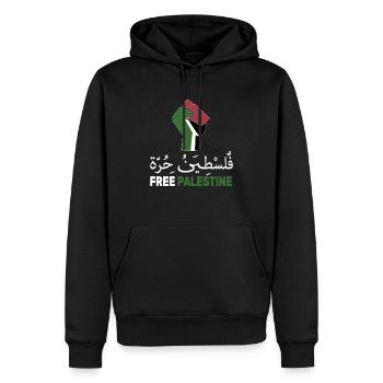 Freies Palästina unterstützt Palästina und Gaza - Männer Premium Bio Hoodie - Schwarz - Vorne - Nico (187cm)