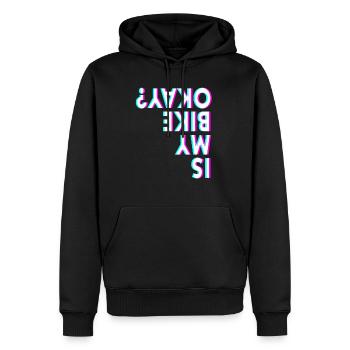 C’est mon vélo OK ? VTT VTT cadeau - Sweat à capuche Premium bio Homme - noir - Devant - Nico (187cm)