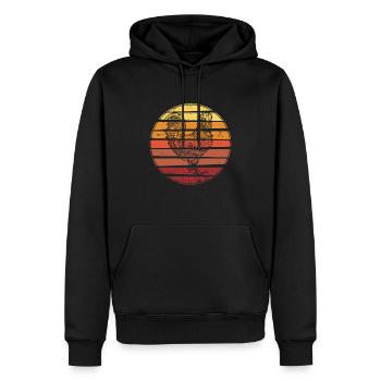 Henne Huhn - Männer Premium Bio Hoodie - Schwarz - Vorne - Nico (187cm)