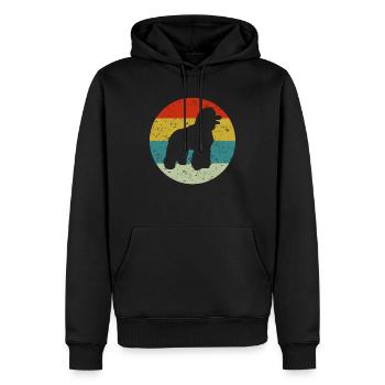 Poddle - Sweat à capuche Premium bio Homme - noir - Devant - Nico (187cm)