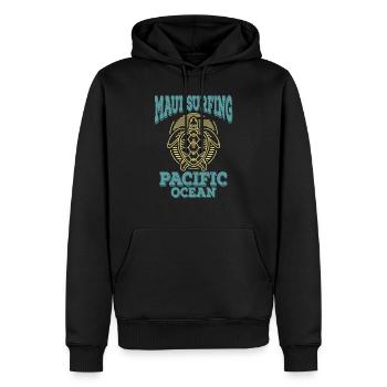 Maui Hawaii Surf sur la plage - Sweat à capuche Premium bio Homme - noir - Devant - Nico (187cm)