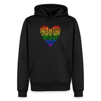 Butterfly Butterflies Heart Love LGTBQ - Men’s Premium Organic Hoodie - black - Front - Nico (187cm)