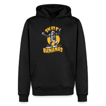 Monkey Skate or eat Bananas for Skategirls and Boy - Männer Premium Bio Hoodie - Schwarz - Vorne - Nico (187cm)