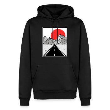 Roadtrip Van Berge - Men’s Premium Organic Hoodie - black - Front - Nico (187cm)