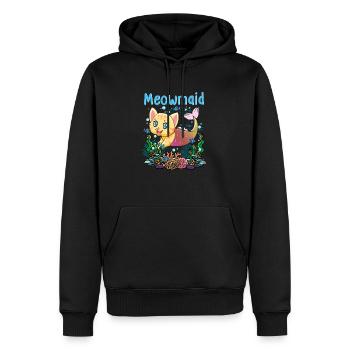 Meowmaid Shirt - Männer Premium Bio Hoodie - Schwarz - Vorne - Nico (187cm)