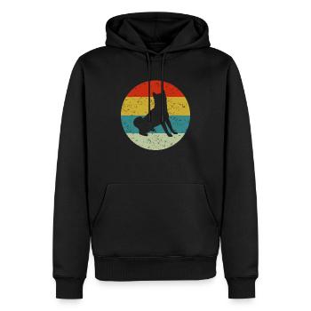 shiba inu vintage - Men’s Premium Organic Hoodie - black - Front - Nico (187cm)