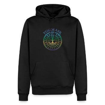 YGGDRASIL by The Manzanita´s - Männer Premium Bio Hoodie - Schwarz - Vorne - Nico (187cm)