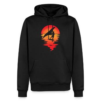 Wing Foiling Surf Surfing Surfer - Männer Premium Bio Hoodie - Schwarz - Vorne - Nico (187cm)