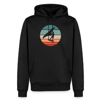 Wing Foiling Surf Surfing Surfer - Sweat à capuche Premium bio Homme - noir - Devant - Nico (187cm)