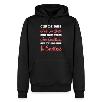 Our Laughs Are Limitless Our Memories Are Countles - Sweat à capuche Premium bio Homme - noir - Devant - Nico (187cm)