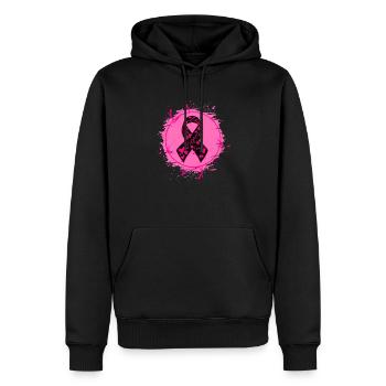 Cancer Awareness Breast Cancer Survivors Gift - Men’s Premium Organic Hoodie - black - Front - Nico (187cm)