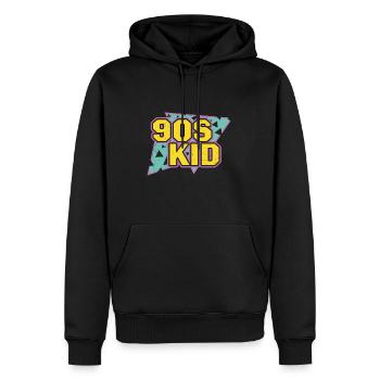 90'S KID - Männer Premium Bio Hoodie - Schwarz - Vorne - Nico (187cm)