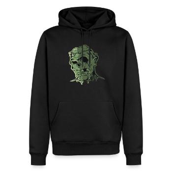 Zombie - Männer Premium Bio Hoodie - Schwarz - Vorne - Nico (187cm)
