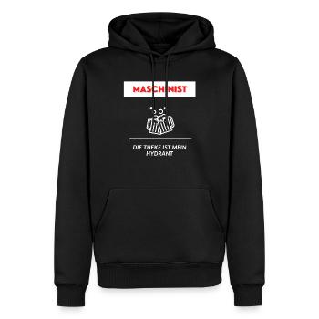 Maschinist Freiwillige Feuerwehr Saufen Geschenk - Männer Premium Bio Hoodie - Schwarz - Vorne - Nico (187cm)