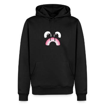 Pastel Goth Aesthetic Sad Face Yami Kawaii Sadness - Männer Premium Bio Hoodie - Schwarz - Vorne - Nico (187cm)