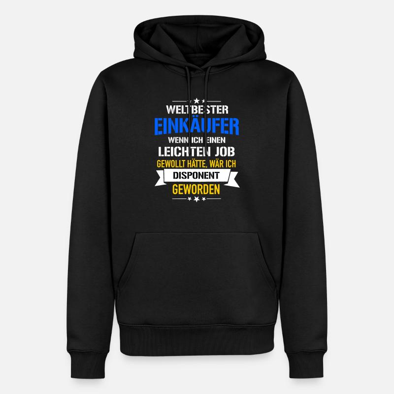 Lustiger Spruch Weltbester Einkäufer Disponent - Männer Premium Bio Hoodie - Schwarz