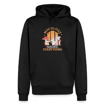 Morels Mushrooms Aesthetic Graphic Mushroom Huntin - Männer Premium Bio Hoodie - Schwarz - Vorne - Nico (187cm)