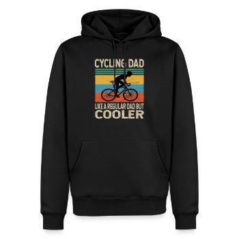 Vélo Vélo Papa Cadeau Papa Cadeau - Sweat à capuche Premium bio Homme - noir - Devant - Nico (187cm)