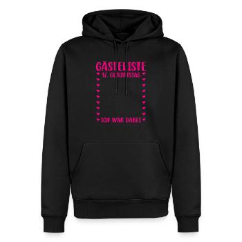 Gästeliste - Mein 47. Geburtstag - Ich war dabei - Männer Premium Bio Hoodie - Schwarz - Vorne - Nico (187cm)