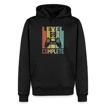 Niveau 59 complet Cadeau de chemise d’anniversaire - Sweat à capuche Premium bio Homme - noir - Devant - Nico (187cm)
