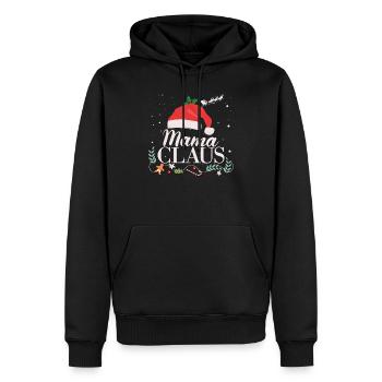 Mama Claus Weihnachten Familie Weihnachtsmann - Männer Premium Bio Hoodie - Schwarz - Vorne - Nico (187cm)