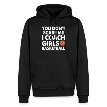 Du erschreckst mich nicht, ich trainiere Girl's Basketball Fun - Männer Premium Bio Hoodie - Schwarz - Vorne - Nico (187cm)