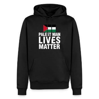 Cadeau amusant Palestinien Lives Matter - Sweat à capuche Premium bio Homme - noir - Devant - Nico (187cm)