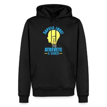 Sapere Aude Atrévete un sabre par The Manzanita ́s - Sweat à capuche Premium bio Homme - noir - Devant - Nico (187cm)