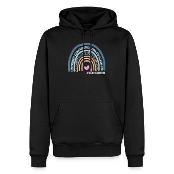 Social Worker Cute Rainbow - Männer Premium Bio Hoodie - Schwarz - Vorne - Nico (187cm)