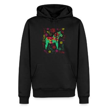 Dala Horse by The Manzanita´s - Männer Premium Bio Hoodie - Schwarz - Vorne - Nico (187cm)
