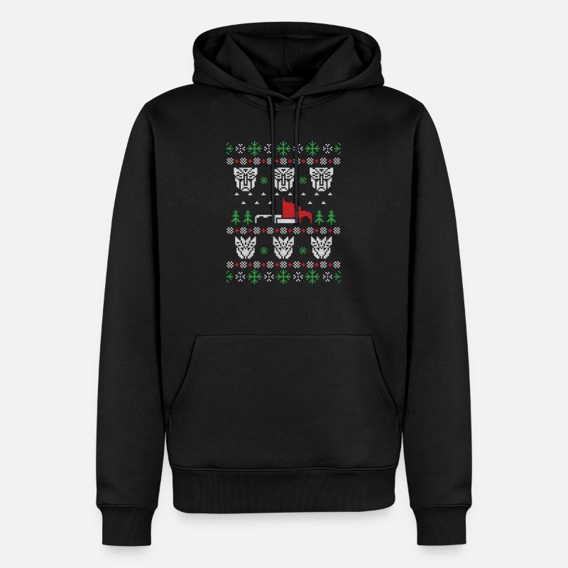 pull de Noël moche - Sweat à capuche Premium bio Homme - noir