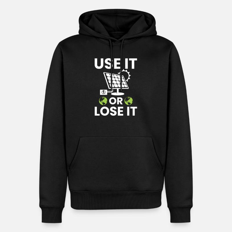 UTILISEZ-LE OU PERDEZ-LE - Sweat à capuche Premium bio Homme - noir
