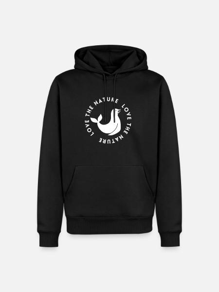 Aimez la nature - Seal - Sweat à capuche Premium bio Homme - noir