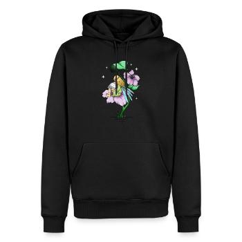 Fairycore Aesthetic Fee Livre de lecture Cottagecore - Sweat à capuche Premium bio Homme - noir - Devant - Nico (187cm)