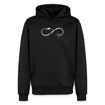 cadeau d'aviron / conception - Sweat à capuche Premium bio Homme - noir - Devant - Nico (187cm)