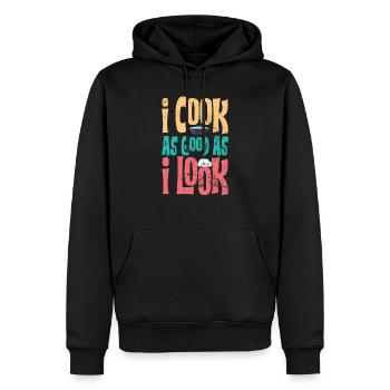 Pastry Gourmet Commis Chef I Cook As Good As I Loo - Men’s Premium Organic Hoodie - black - Front - Nico (187cm)