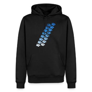 Pfote Retro Hund Katze Haustier - Männer Premium Bio Hoodie - Schwarz - Vorne - Nico (187cm)