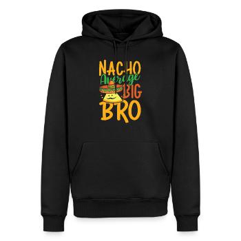 Nacho Durchschnitt Big Bro - Männer Premium Bio Hoodie - Schwarz - Vorne - Nico (187cm)
