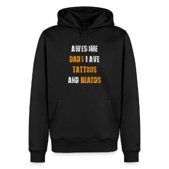 Tolle Väter haben Tattoos und Bärte - Männer Premium Bio Hoodie - Schwarz - Vorne - Nico (187cm)