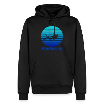 Lustiger Taucher Tauchen Aquaholic Geschenk - Männer Premium Bio Hoodie - Schwarz - Vorne - Nico (187cm)