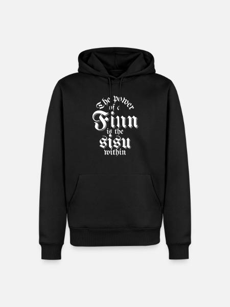 Sisu is a Finnish power - Men’s Premium Organic Hoodie - black