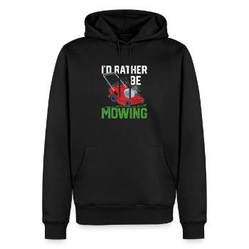 Je préfère tondre la pelouse - Sweat à capuche Premium bio Homme - noir - Devant - Nico (187cm)