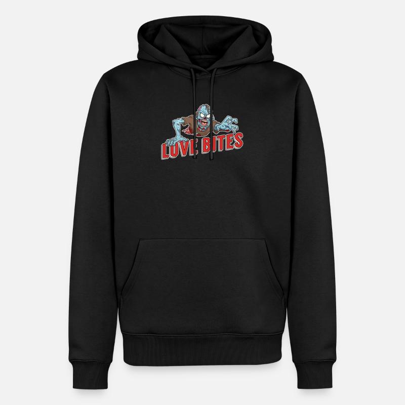 Saint-Valentin Saint-Valentin - Sweat à capuche Premium bio Homme - noir