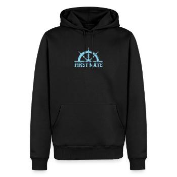 First Mate - Männer Premium Bio Hoodie - Schwarz - Vorne - Nico (187cm)