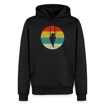 KID SWING - Men’s Premium Organic Hoodie - black - Front - Nico (187cm)