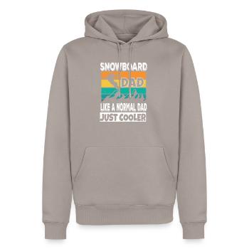 Snowboard Dad Like A Normal Dad Just Cooler Ski Sn - Männer Premium Bio Hoodie - Taupe - Vorne - Nico (187cm)