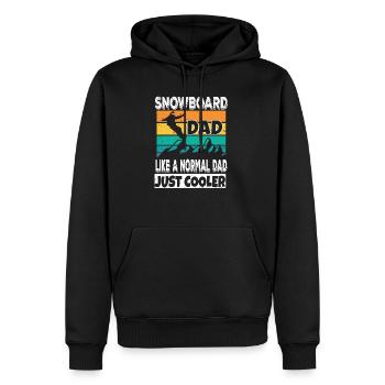 Snowboard Dad Like A Normal Dad Just Cooler Ski Sn - Männer Premium Bio Hoodie - Schwarz - Vorne - Nico (187cm)