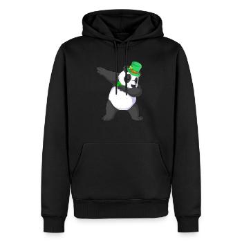Dabbing Panda St Patricks Tag - Männer Premium Bio Hoodie - Schwarz - Vorne - Nico (187cm)