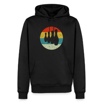 bowling - Men’s Premium Organic Hoodie - black - Front - Nico (187cm)
