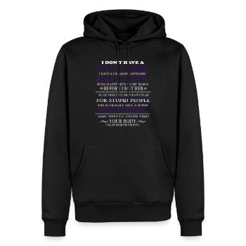 gift for stepdad - Men’s Premium Organic Hoodie - black - Front - Nico (187cm)